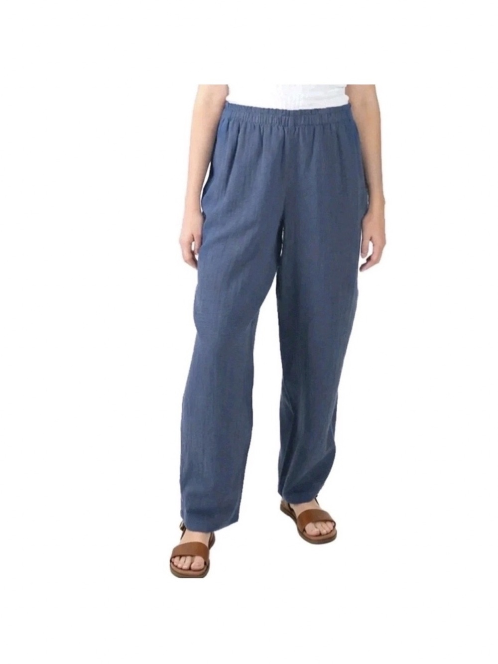 NWT Coldwater Creek Blue Elastic
Waist,relax, wide- leg, Gauze Pants size XXL